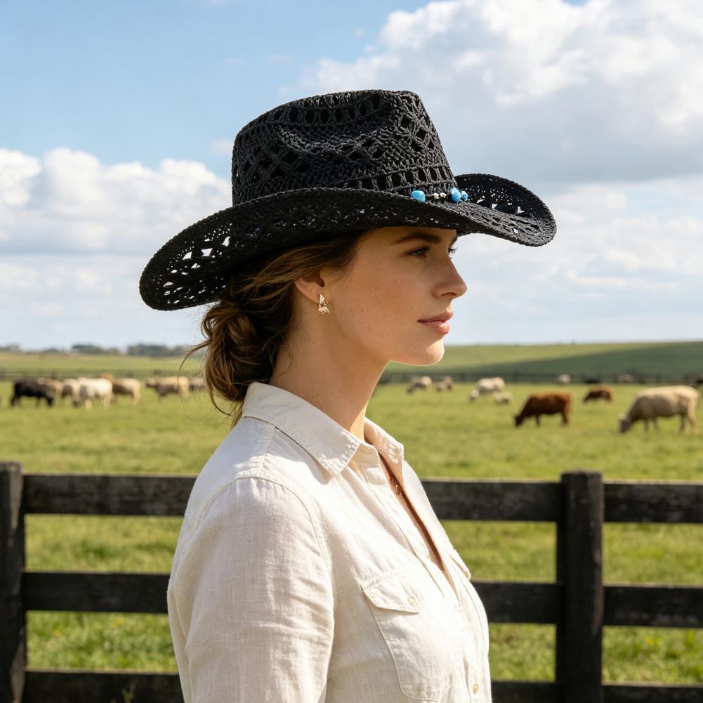 넓은 챙 카우보이 모자 편안한 정원 가꾸기 모자 여성용 - Cowboy Hat Straw 리뷰 및 가격